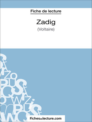 cover image of Zadig de Voltaire (Fiche de lecture)